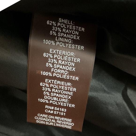 CALVIN KLEIN Blazer Jacket Women's Size 10 Black Lined Stretch 2 Buttons - Picture 9 of 10